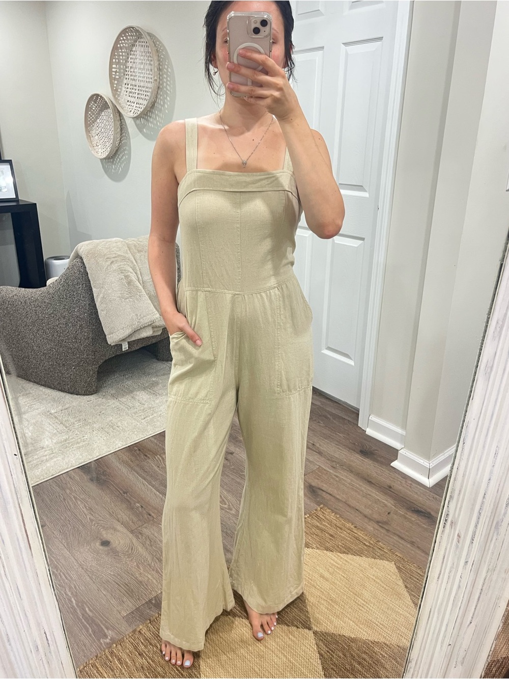 NWOT Sim & Sam Tan Jumpsuit